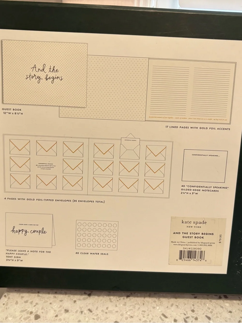 👰‍♀️👰‍♀️Kate Spade New York signature wedding guestbook- NEW